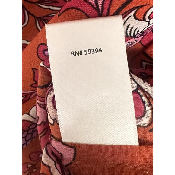 Beach Lunch Lounge Orange Tank Top Floral Small Beach Semi Sheer S Summer - Picture 6 of 6